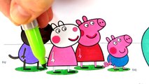 Peppa Pig Daddy Pig Workout Coloring Book Pages Fun Learning Videos For Kids with Colored Markers