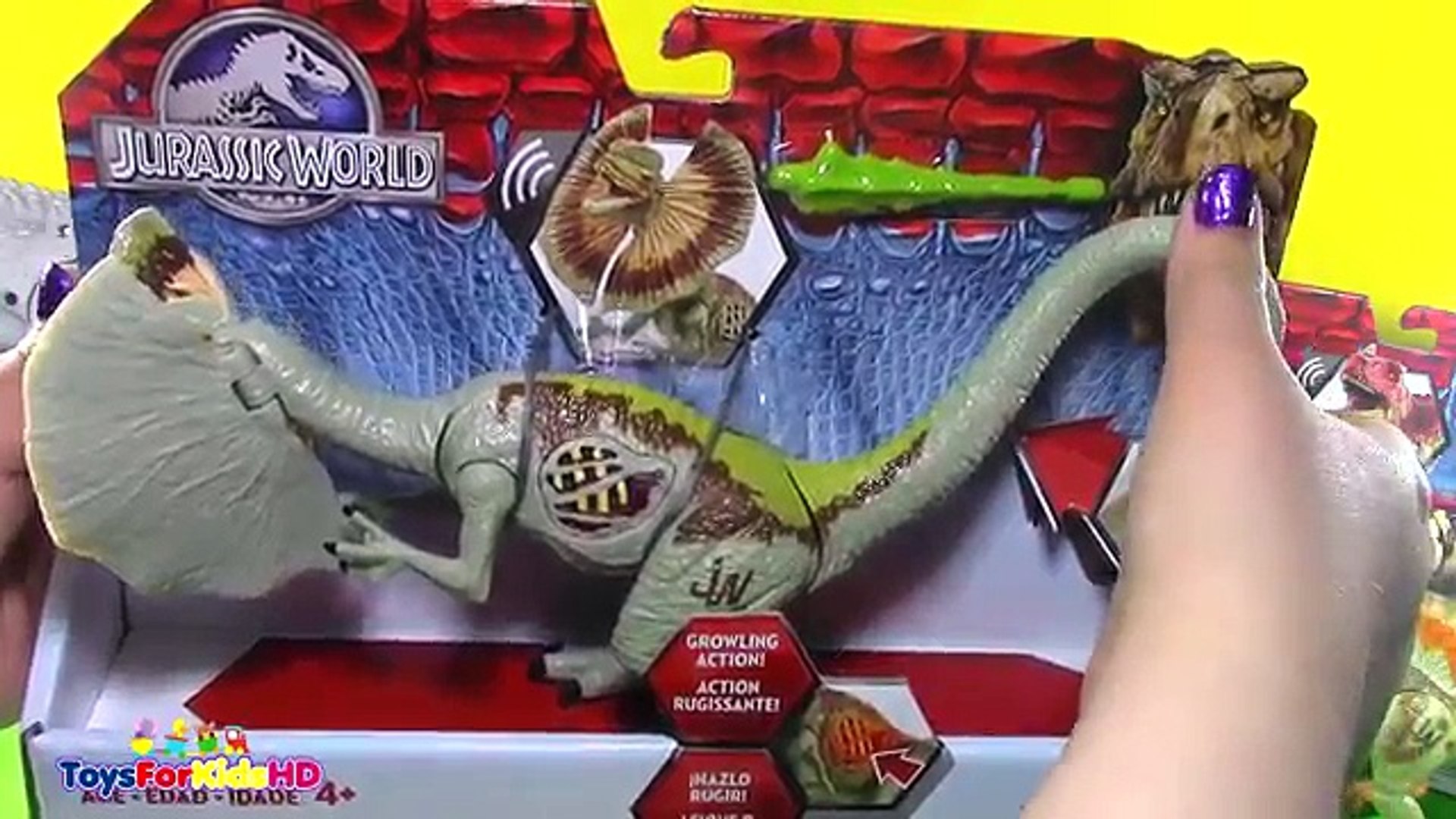 dilophosaurus jurassic world juguete