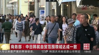 [中国新闻]商务部：中日韩就自贸范围领域达成一致 | CCTV-4