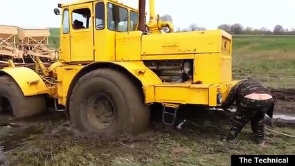 ТРАКТОР В ГРЯЗИ БЕЗДОРОЖЬЕ РОССИИ ЗАСТРЯЛ К-701 - TRACTOR CTUCK IN MUD 2016