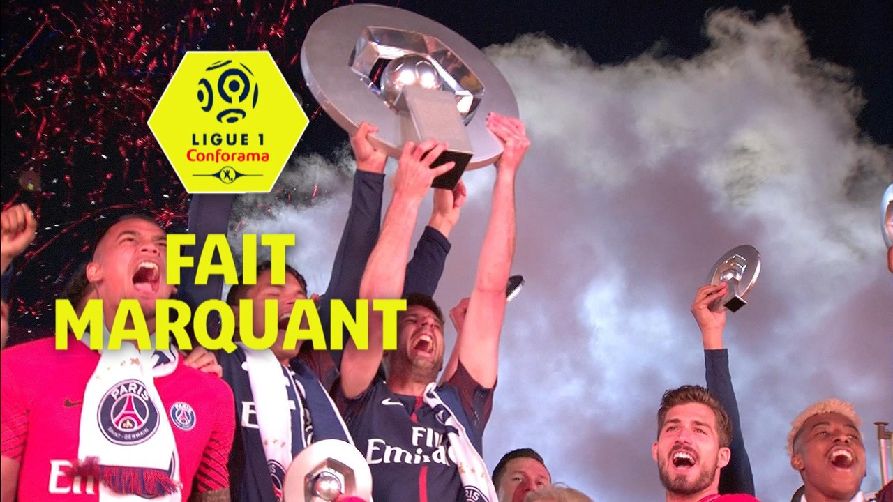 Paris reçoit son 7ème trophée de champion au Parc des Princes : 37ème journée / 2017-18