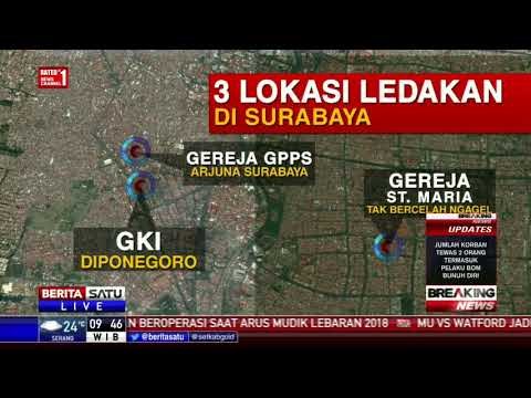 Ledakan Bom Terjadi di 3 Gereja di Surabaya