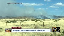 Officials say Pinery Fire near Willcox is human-caused