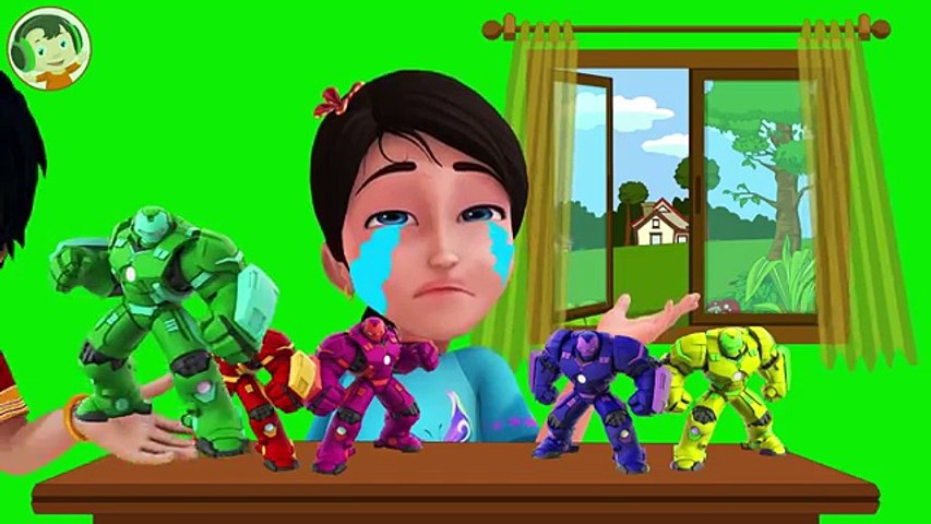 Reva Shiva Baby Crying and Learn Colors Colorful Hulkbuster Finger Family