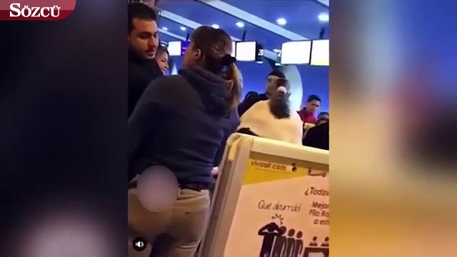 Kocası ile Metresini Havalimanında Basan Öfkeli Eş Ortalığı Birbirine Kattı