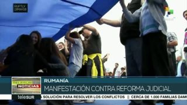 Manifestación en Rumania contra reforma judicial