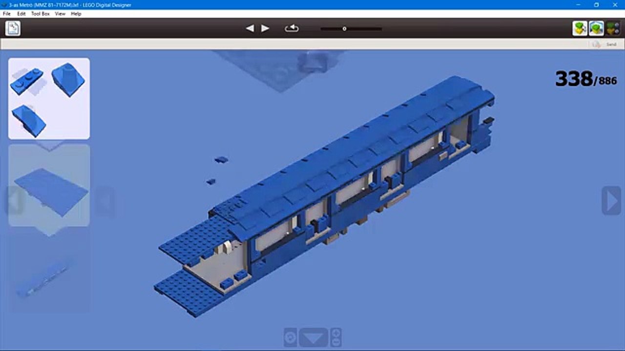 Budapest M3 Metro (MMZ 81-717.2M & 81-714.2M) - Made in LEGO Digital Designer