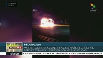 Continúan actos vandálicos en Nicaragua pese a llamado de paz