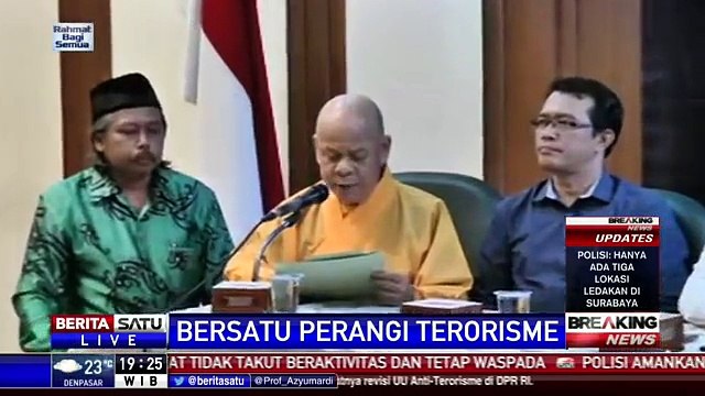 Pernyataan Sikap PBNU Bersama Tokoh Lintas Agama Terkait Teror di Surabaya
