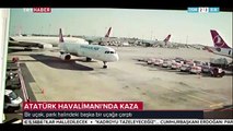 Atatürk Havalimanı'nda bir uçak, park halindeki başka bir uçağa çarptı