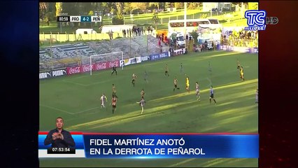 Fidel Martínez anotó en la derrota de Peñarol