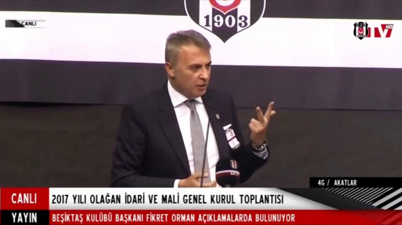 Fikret Orman eleştirilere yanıt veriyor - Beşiktaş Genel Kurul - 13 Mayıs 2018