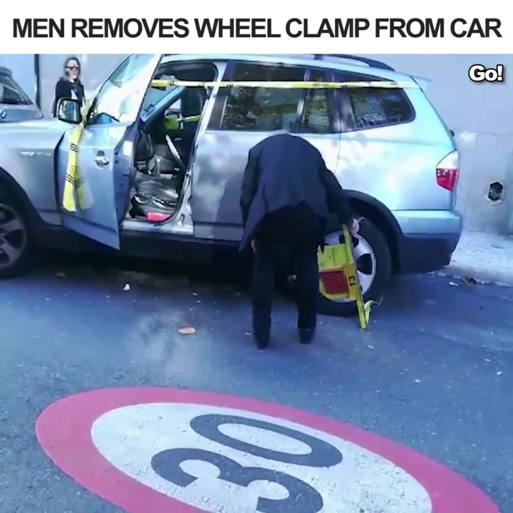 Il réussi à enlever le sabot de la fourrière de sa voiture! Bien joué