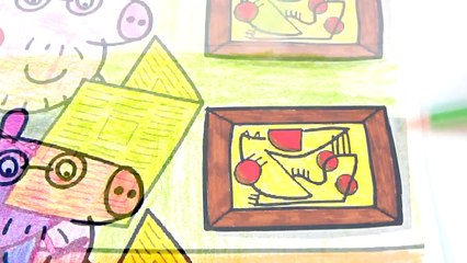 Peppa Pig Daddy Pig Reading A Newspaper At Home Coloring Book Pages for children Video for Kids