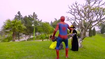 Spiderman Gets Sick JOKER DOCTOR! Frozen Elsa & Witch vs Black Spiderman Fun Superhero in Real Life