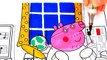 Peppa Pig Daddy Pig Playing on Drums Coloring Book Pages Art Colors Videos For Kids