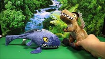 Jurassic World Plush Toys Mosasaurus and Tyrannosaurus Rex Unboxing, Review By WD Toys