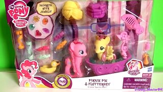 MLP Pinkie Pie & Fluttershy Ponies Crystal Sparkle Pool Bath Toys My Little Pony by Disneycollector