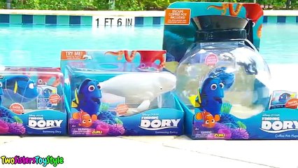 下载视频: FIN FUN MERMAID TAILS - Clown Fish and Blue Tang Mermaids - Disney Finding Dory Robo Fish Water Toys