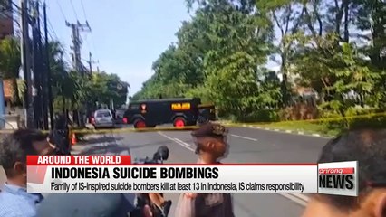 Скачать видео: Family of suicide bombers kill at least 13 in Indonesia6