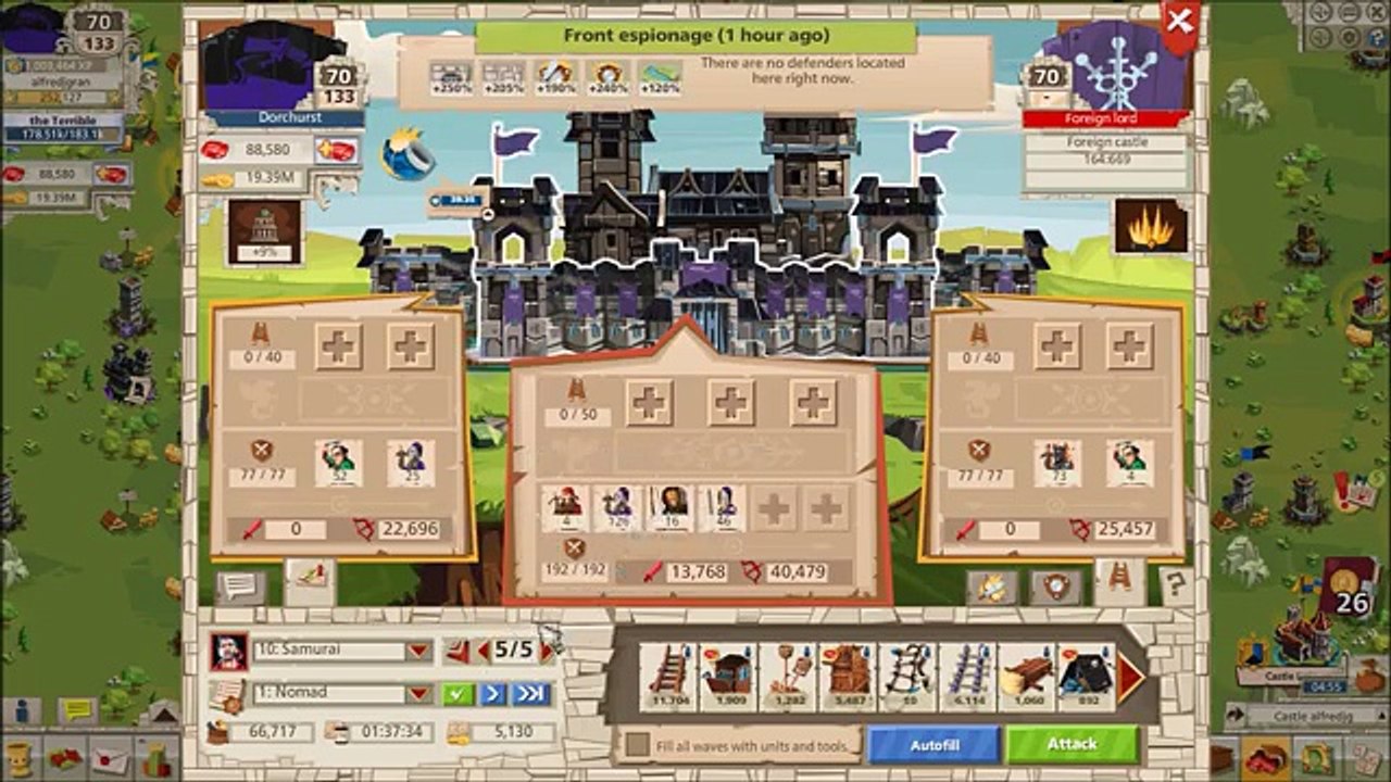 Attacking a Foreign Castle with 8,000 Troops in Goodgame Empire!