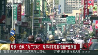 [中国新闻]专家：否认“九二共识”两岸和平红利将遭严重损害 | CCTV-4