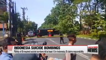 Family of suicide bombers kill at least 13 in Indonesia