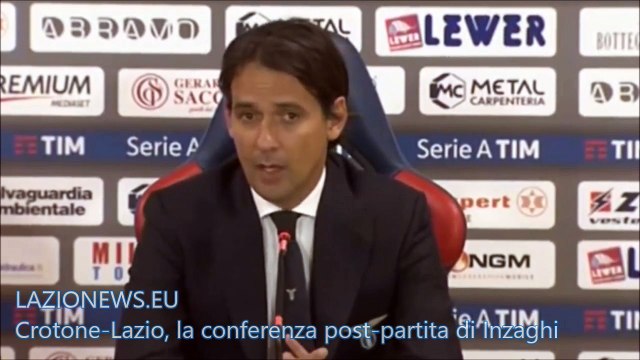 Crotone-Lazio, la conferenza post-partita di Inzaghi