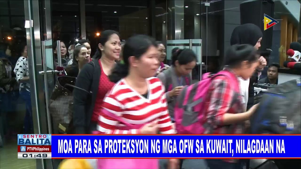 MOA para sa proteksyon ng mga OFW sa Kuwait, nilagdaan na