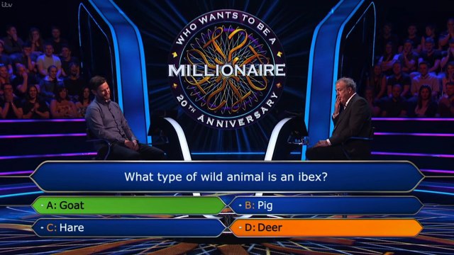 Jeremy Clarkson se foire complètement dans Qui veut gagner des millions ?