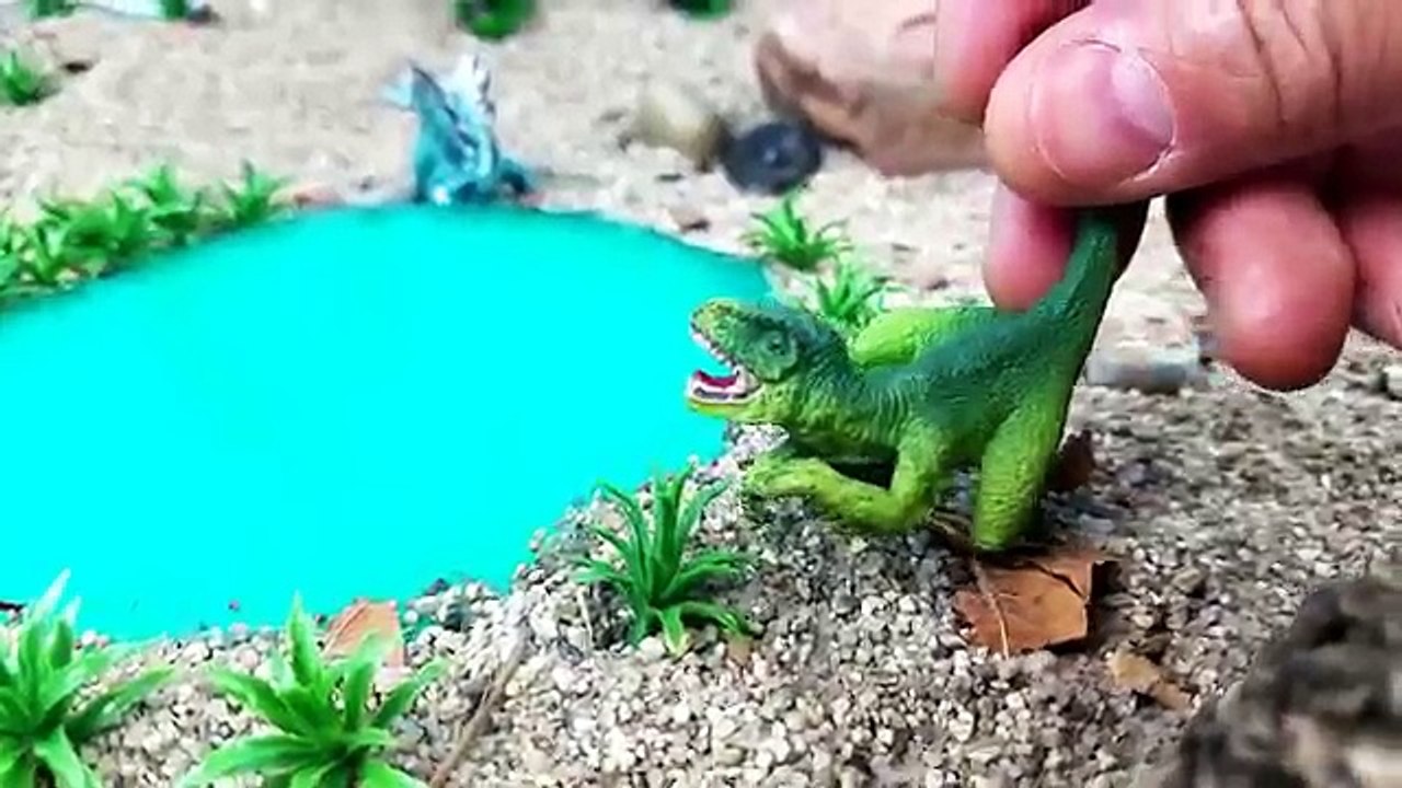 T-Rex vs Spinosaurus Learn Dinosaur Names Kids Schleich Toys Children Learning DIY Attack Battle Toy
