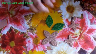 VERY LOW COST EASY FOAM SHEET FLOWER-HOW TO MAKE FOAM FLOWER-DIY FOAM SHEET CRAFT-QUICK FLOWER DECOR