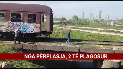 LEZHË, TRENI PËRPLASET ME KAMIONIN
