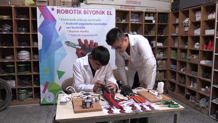 Liseliler tehlikeli işler için 'biyonik el' yaptı - DENİZLİ