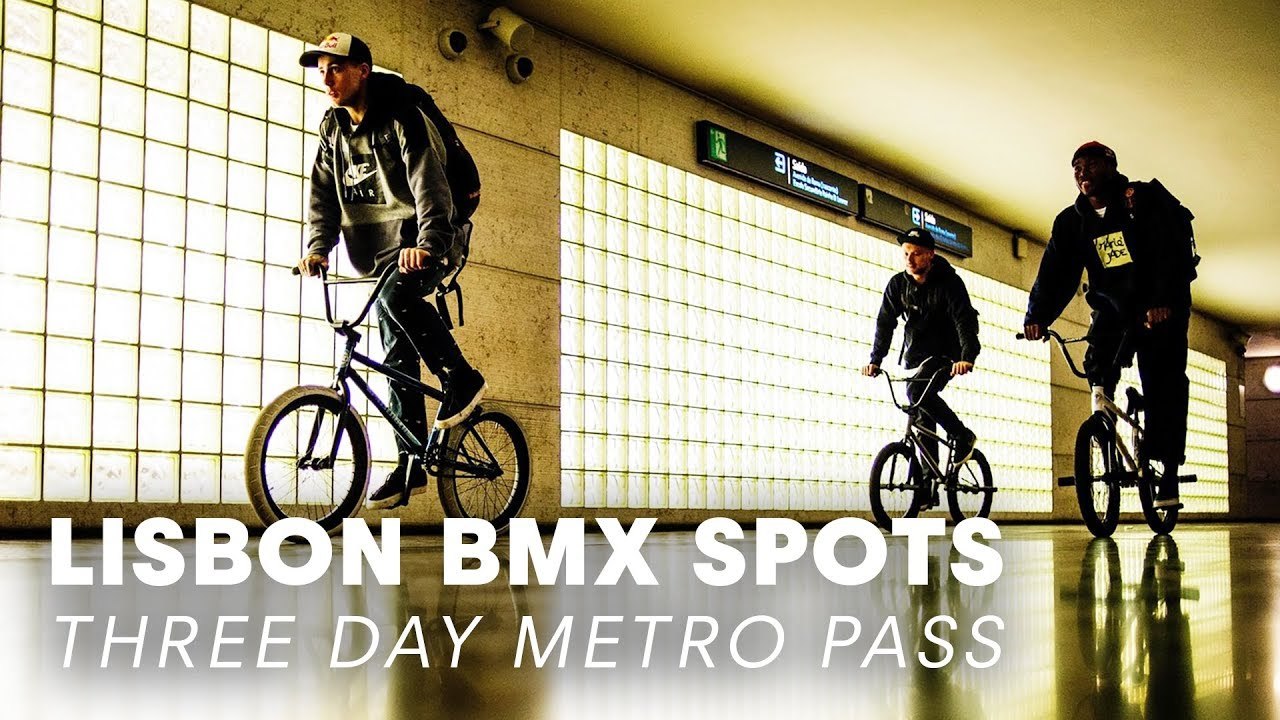 3 BMX Bikes, 3 Riders, 3 Day Metro Pass in Lisbon.
