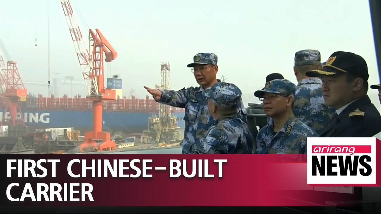 China's first home-built aircraft carrier begins sea trials