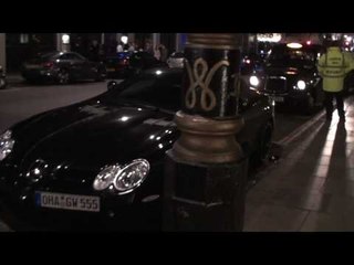 McLaren Mercedes SLR Roadster and Ferrari California on Berkeley Street, London