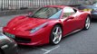 Ferrari 458 Italia (Rosso Corsa) Walkaround in Knightsbridge, London + LP640!