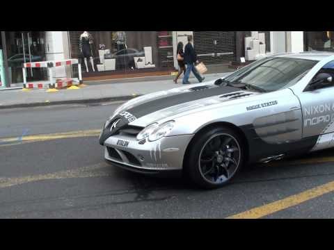 SLR and SLS together, driving, reving, walkarounds; Mercedes, AMG and McLaren at their best!