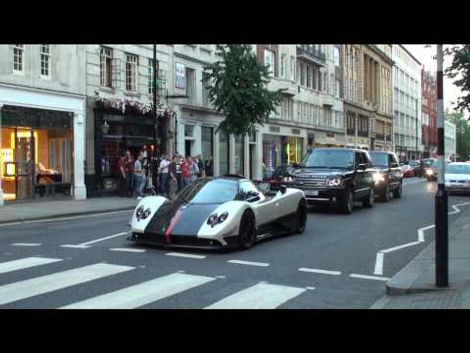 Pagani Zonda Cinque Roadster - Furious Revs, Hard acceleration!! Little DRIFT!