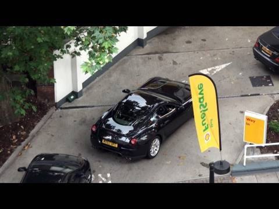 Ferrari 599 GTB REVVING with Mercedes S63 in London
