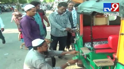 Selfless service of auto driver quenches thirst of passengers, Bharuch- Tv9