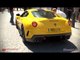 Yellow Ferrari 599 GTO Revs - Gumball 3000 2011