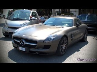 MATTE BRONZE Mercedes SLS AMG - Epic Burble and Combos!