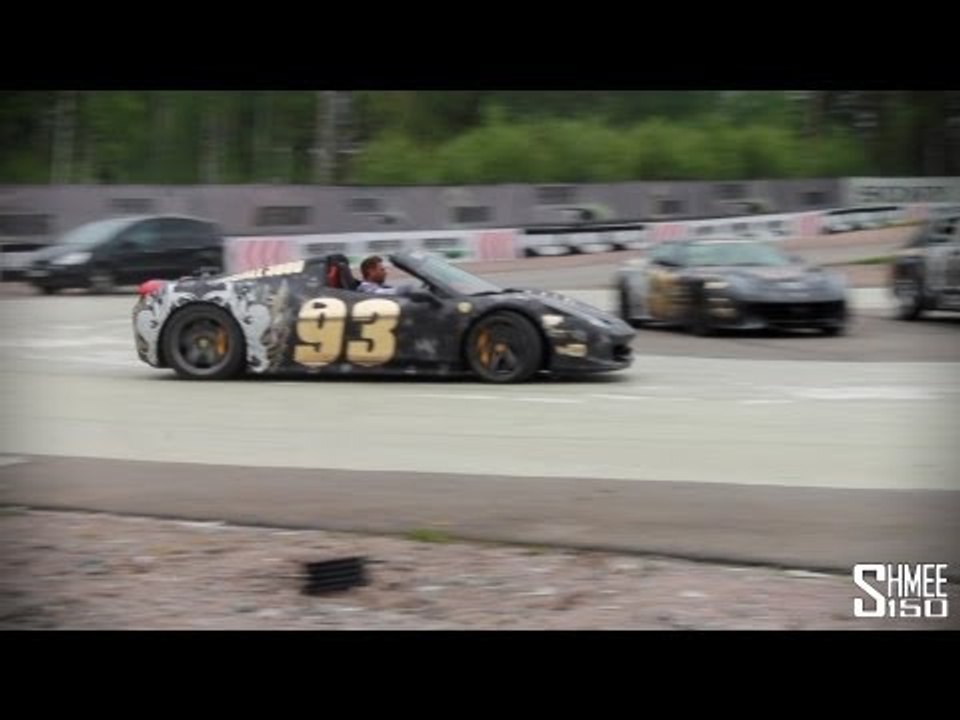 Novitec 458 Spider DRIFTS around F12 Berlinetta and Phantom - House Cartu!