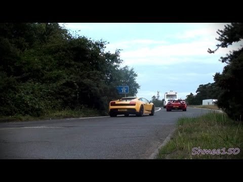 Supercar Convoy Accelerations - 599 GTO, Mosler, MP4-12C, Lambos, Ferraris etc
