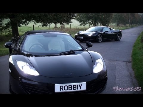 McLaren MP4-12C vs Ferrari 458 Italia - Ride, Start, Rev and Accelerations