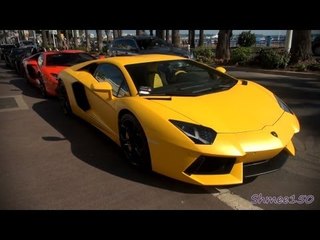 Crazy Combo in Cannes: 722S Roadster, 3x Aventador, LP640, GT-R, SLR, X-Bow