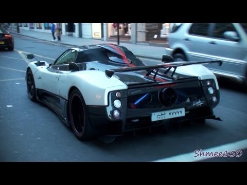 Pagani Zonda Cinque Roadster - Huge Sounds, Revs and Acceleration