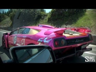 BARBIE Lamborghini Diablo GT - Flybys, Convoy, Crazy Driving
